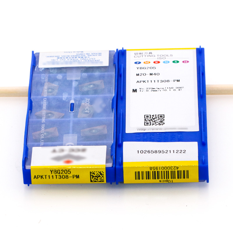 APKT11T308-PM YBG205 carbide inserts cnc plates for steel and stainless steel machine