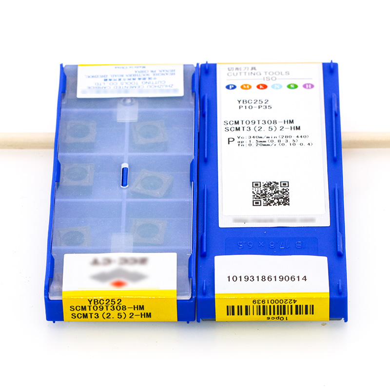 SCMT09T308-HM YBC252 carbide insert cnc tools for steel machining