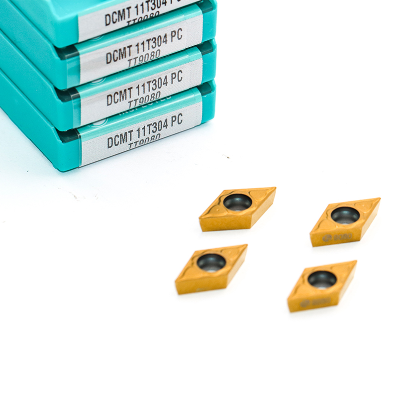 DCMT 11T304 PC TT9080 carbide inserts cnc machine for steel turning