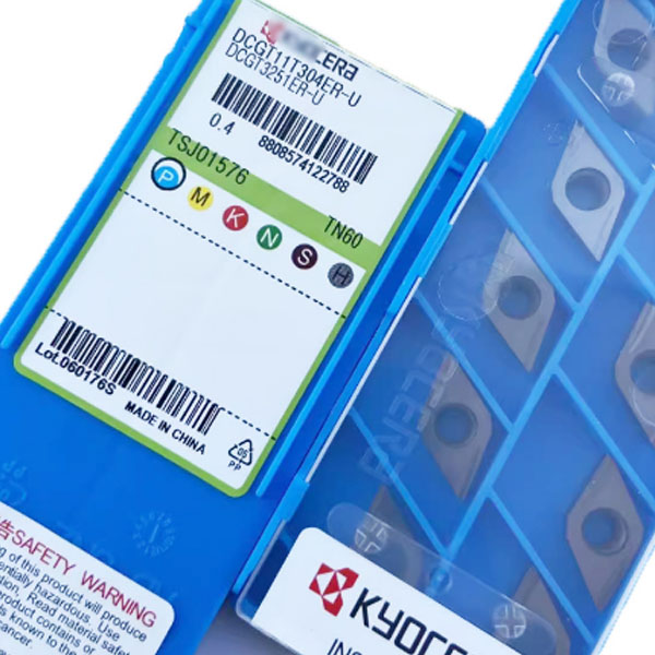 Kyoceras 55-Degree Diamond-Shaped Precision Turning Alloy Inserts Dcgt11t304er-U Tn60