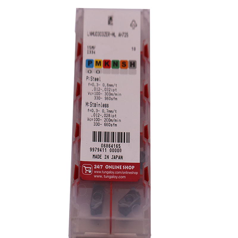 High Feed Milling Inserts for Increased Productivity Lnmu0202zer-MW Ah3225